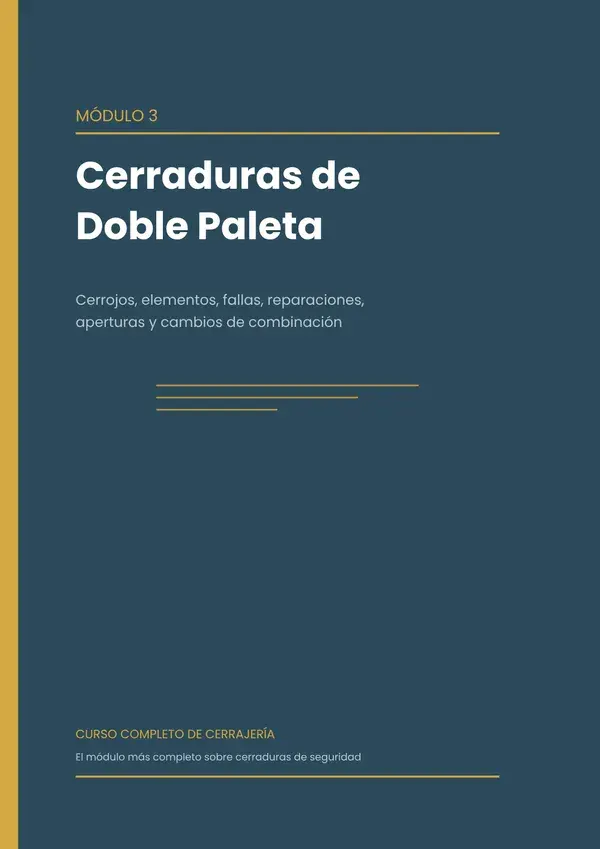 Cerraduras de Doble Paleta